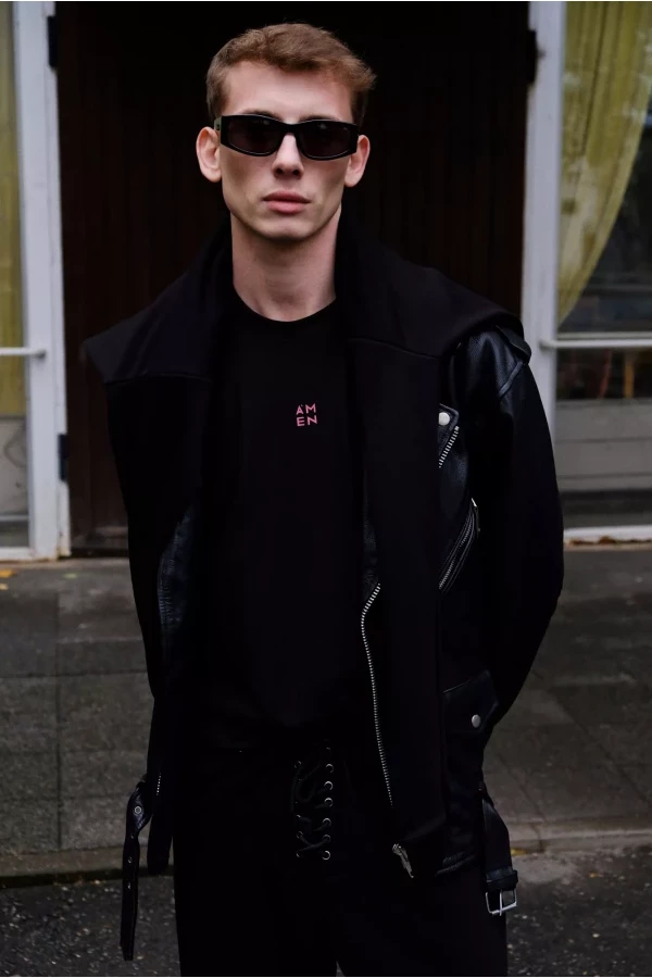 german3wBlack men's leather jacket