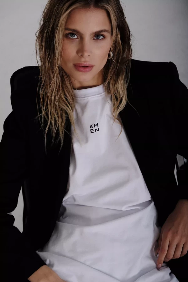 Набор Пиджак чёрный & Майка & Шорты белый