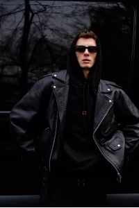 german3wBlack men's leather jacket